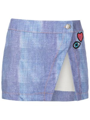 Amir Slama mini sac à détail de patch - Bleu