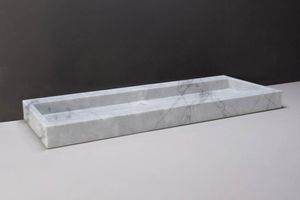 Forzalaqua Palermo wastafel 100x50cm met kraangat carrara gepolijst