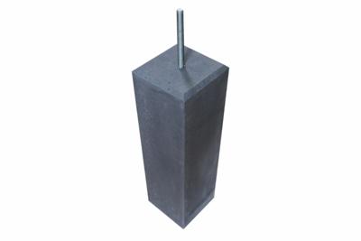 Betonpoer antraciet 150 mm met facetrand