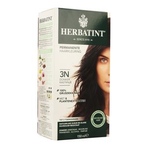 Herbatint Permanente Haarkleuring Donker Kastanje 3N Gevoelige Hoofdhuid 150ml