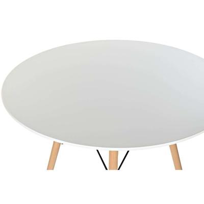 Eettafel DKD Home Decor Wit Zwart Natuurlijk Berken Hout MDF 90 x 90 x 74 cm