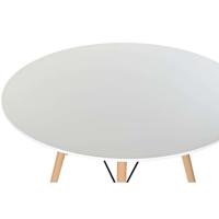 Eettafel DKD Home Decor Wit Zwart Natuurlijk Berken Hout MDF 90 x 90 x 74 cm