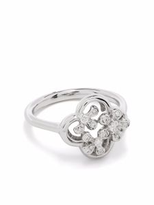 Tirisi bague Seoul Flower en or blanc 18ct ornée de diamants - Argent