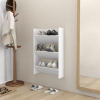 Wandschoenenkast 60x18x90 cm spaanplaat wit