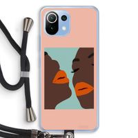 Orange lips: Xiaomi Mi 11 Lite Transparant Hoesje met koord