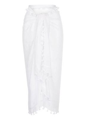 Melissa Odabash paréo à franges - Blanc
