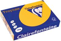 Clairefontaine Trophée Intens, gekleurd papier, A4, 120 g, 250 vel, zonnebloemgeel