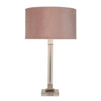 Searchlight Design tafellamp Scarborough goud met roze kap EU67521PI - thumbnail