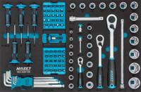 HAZET Gereedschapset 163-329/100 | 1/4 inch (6,3 mm) vierkant hol, 3/8 inch (10 mm) vierkant hol, 1/2 inch (12,5 mm) vierkant hol, 1/4 inch (6,3 mm)