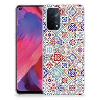 OPPO A74 5G | A54 5G TPU Siliconen Hoesje Tiles Color