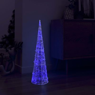 VidaXL Lichtkegel decoratief led blauw 90 cm acryl