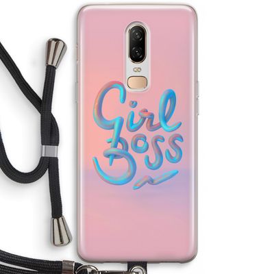 Girl boss: OnePlus 6 Transparant Hoesje met koord