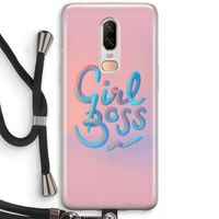 Girl boss: OnePlus 6 Transparant Hoesje met koord