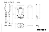 Metabo 602038850 RSG 18 LTX 15 Rugspuit 15 l Zonder accu - thumbnail