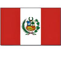 Vlag Peru 90 x 150 cm feestartikelen - Landen thema supporter decoratie artikelen - met ringen