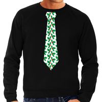 Stropdas Kersttrui/kerst sweater mistletoe zwart voor heren - thumbnail