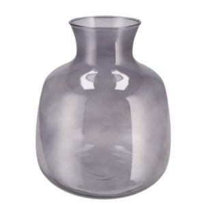 DK Design Bloemenvaas Mira - fles vaas - smoke glas - D24 x H28 cm   -