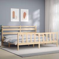 Bedframe zonder matras massief grenenhout 200x200 cm