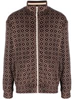 Drôle De Monsieur veste en velours à motif monogrammé - Noir