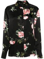 ERDEM chemise à fleurs - Noir