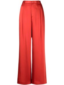 LAPOINTE pantalon ample à détails en satin - Rouge