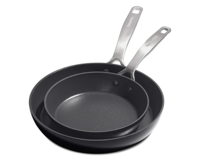 GreenPan Koekenpannenset Copenhagen - Zwart - ø 20 & 28 cm - keramische anti-aanbaklaag