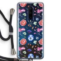 Bloemetjes: OnePlus 7 Pro Transparant Hoesje met koord
