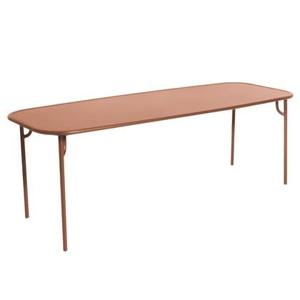 Petite Friture Week-end tuintafel 220x85 met dicht blad Terracotta