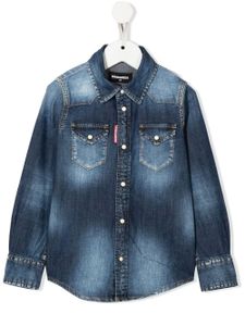 DSQUARED2 KIDS chemise en jean à coupe stretch - Bleu