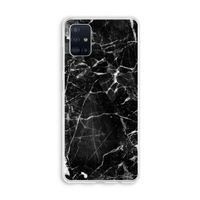 Zwart Marmer 2: Galaxy A51 4G Transparant Hoesje
