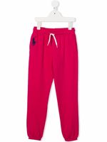 POLO RALPH LAUREN KIDS pantalon de jogging à logo brodé - Rose - thumbnail