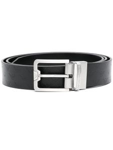 Emporio Armani ceinture en cuir à boucle - Noir