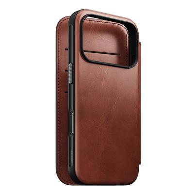 Nomad Horween lederen folio iPhone 17 Pro - Olde Dublin Nomad Horween lederen folio iPhone 17 Pro - Olde Dublin