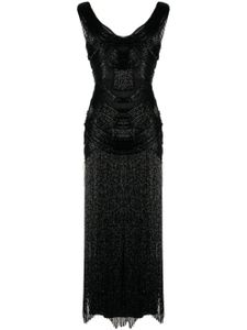 Zuhair Murad robe longue à franges - Noir