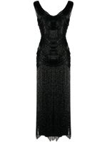 Zuhair Murad robe longue à franges - Noir