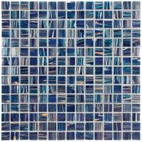 The Mosaic Factory Amsterdam Mozaiek Tegel Vierkant - Donker blauw Glas Goud Serie 322x322 mm
