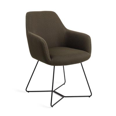 Jesper Home Eetkamerstoel 'Hiroo' Beehive Black, kleur Jungle Jewel