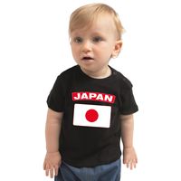 Japan landen shirtje met vlag zwart voor babys 80 (7-12 maanden)  -