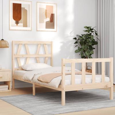 Bedframe zonder matras massief grenenhout 90x200 cm