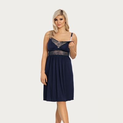 Lupoline Zwangerschapsjurk / Voedingsjurk Blue Chic