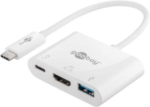 Goobay 62104 laptop dock & poortreplicator USB Type-C Wit