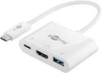 Goobay 62104 laptop dock & poortreplicator USB Type-C Wit - thumbnail