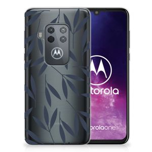 Motorola One Zoom TPU Case Leaves Blue