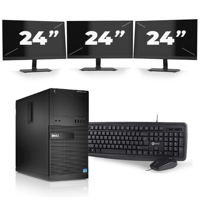 Dell Optiplex XE2 Micro Tower - Intel Core i7-4e Generatie - 16GB RAM - 256GB SSD - Windows 10 + 3x 24 inch Monitor Dell Optiplex XE2 Micro Tower - Intel Core i7-4e Generatie - 16GB RAM - 256GB SSD - Windows 10 + 3x 24 inch Monitor