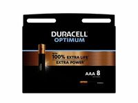 Duracell Optimum Alkaline AAA 8 pack LR03