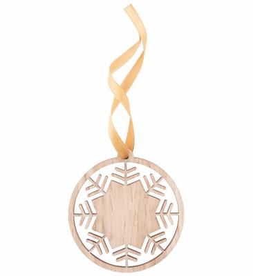 Houten Kerstboomhanger SNEEUWVLOK