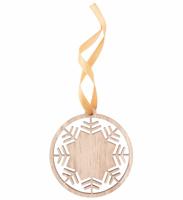 Houten Kerstboomhanger SNEEUWVLOK