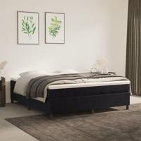 Bedframe zonder matras 160x200 cm fluweel zwart