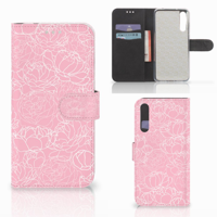 Huawei P20 Pro Hoesje White Flowers