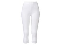 esmara Dames capri-legging, normale taille, elastische tailleband (XS (32/34), Wit)